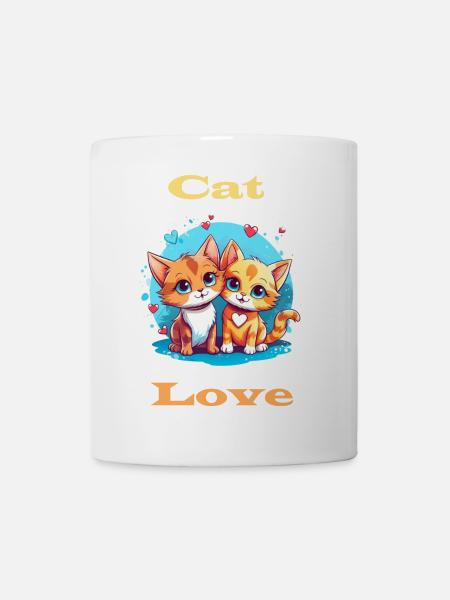 Cat Love - Mug - white