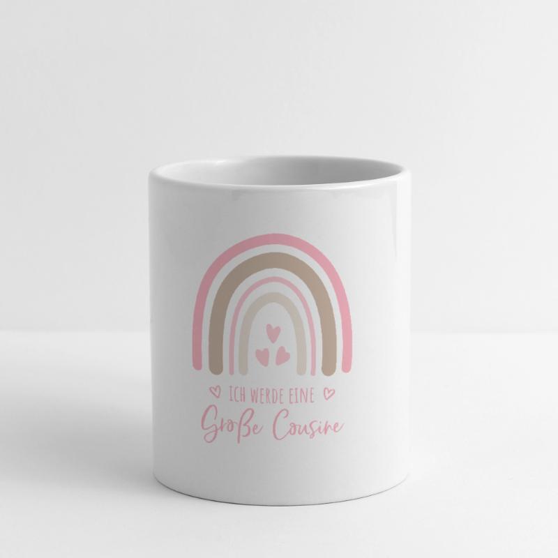 Ich werde eine große Cousine Boho Regenbogen Tasse