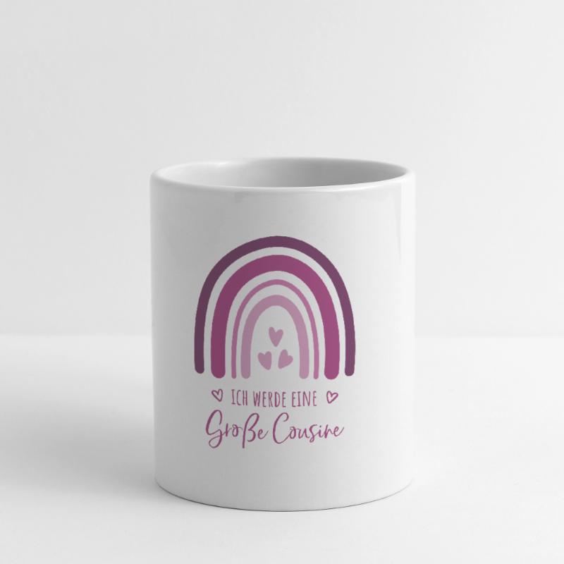Ich werde eine große Cousine Boho Regenbogen Tasse