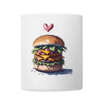 Burger - Tasse - Weiß - Vorne