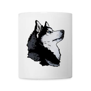 Tête de husky - Mug blanc - blanc - Devant