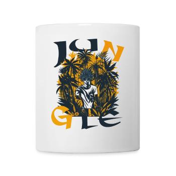 Dschungelporträt im Sonnenuntergang - Tasse - Weiß - Vorne