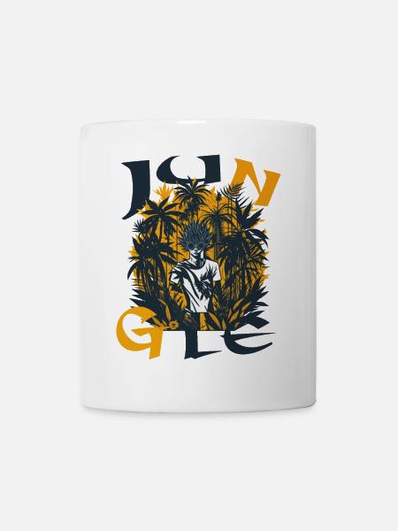 Dschungelporträt im Sonnenuntergang - Tasse - Weiß