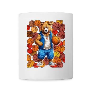 Basketballbär im Streetstyle - Tasse - Weiß - Vorne