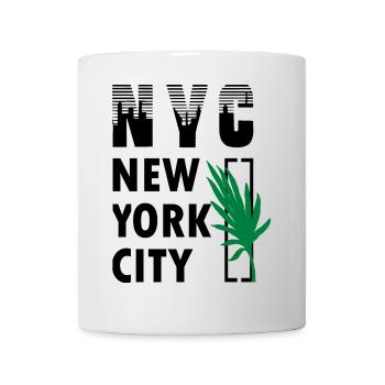 NYC NEW YORK CITY DESIGN TRENDS Palm Tree - Mug - white - Front