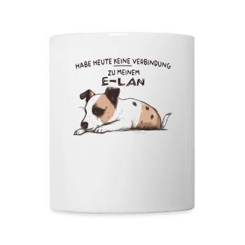 Habe heute keine Verbindung Hund E LAN - Tasse - Weiß - Vorne