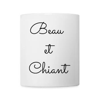 Beau et Chiant - Mug blanc - blanc - Devant