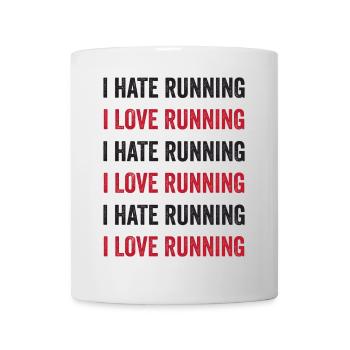 I Love Running - I Hate Running - Mug - white - Front