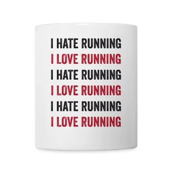 I Love Running - I Hate Running - Mug - white - Front