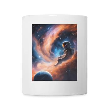 Un astronaute flotte dans l’espace - Mug blanc - blanc - Devant