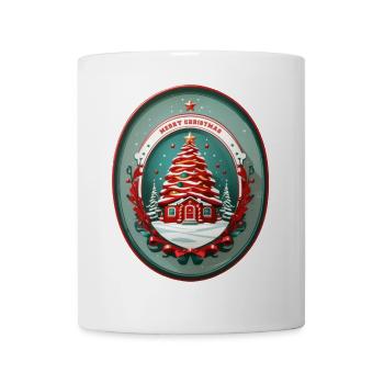 Cabane de Noël - Mug blanc - blanc - Devant