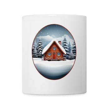 Wooden house, Christmas hut - Mug - white - Front