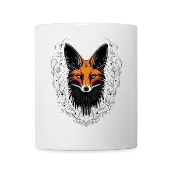 Mystischer Fuchs mit Ornamenten Natur Herbst - Tasse - Weiß - Vorne