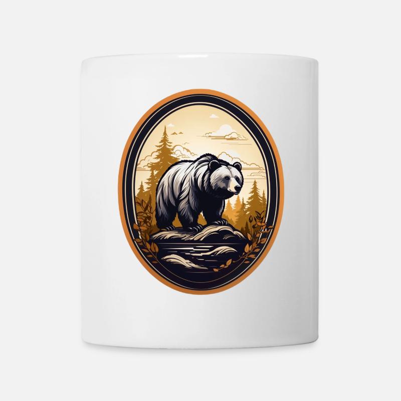 Braunbär - Tasse - Weiß