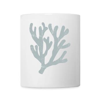 Silhouette de branche de corail pastel - Mug blanc - blanc - Devant