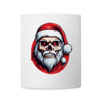Totenkopf Weihnachtsmann - Tasse - Weiß - Vorne
