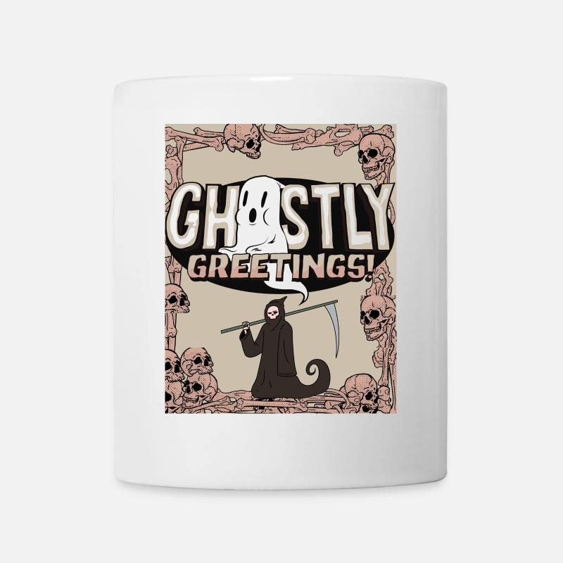 Spiritual Grim Reaper Greeting Design - Mug - white