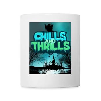 Dark creepy backdrop with lettering - Mug - white - Front