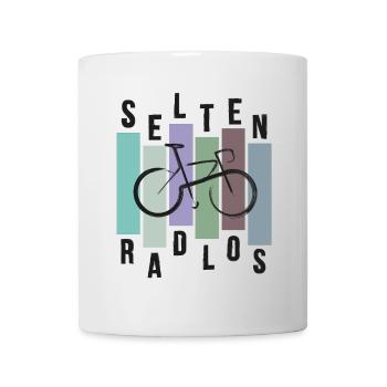 Selten Radlos - Fahrrad, Radsport lustiger Spruch - Tasse - Weiß - Vorne