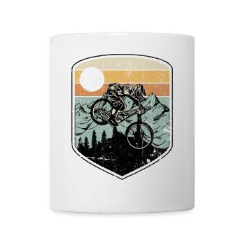 Sunset Mountain Wheelie Badge - Mug - white - Front