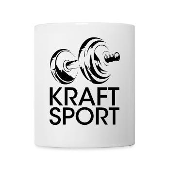 fitness kraftsport Training Hanteln Symbol gym - Tasse - Weiß - Vorne
