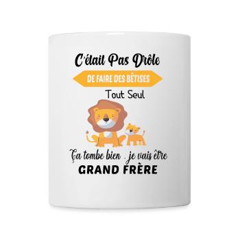 Enfant Annonce grossesse humour futur grand frère - Mug blanc - blanc - Devant