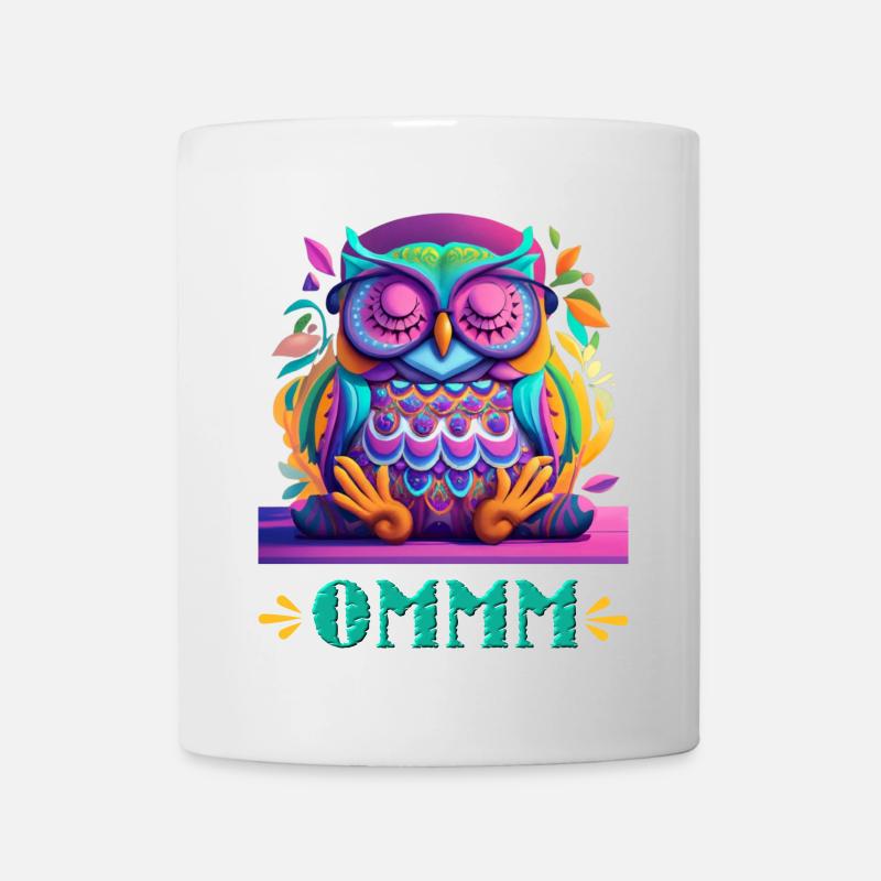Owl of Inner Peace, The Meditative T-Shirt - Mug - white