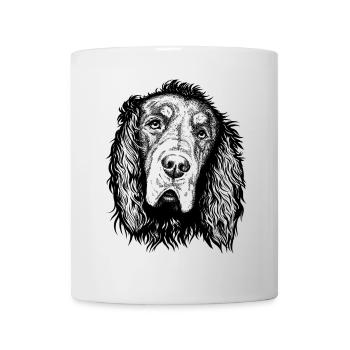 Gordon Setter Portrait Bleu - Mug blanc - blanc - Devant