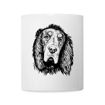 Gordon Setter Portrait Blue sw - Mug - white - Front