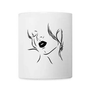 Feminine Silhouette mit sinnlichen Lippen - Tasse - Weiß - Vorne