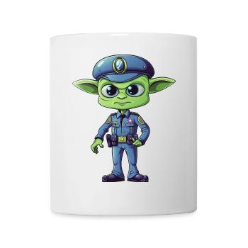 Extraterrestre de la police - Mug blanc - blanc - Devant
