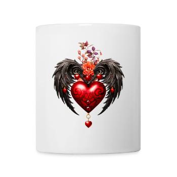 The Heart with Black Wings - Mug - white - Front