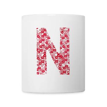Kiss shirt - Lettre N - Mug blanc - blanc - Devant