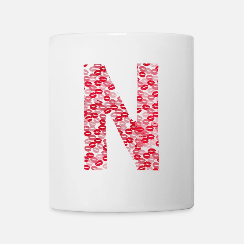 Kiss Hemd - Buchstabe N - Tasse - Weiß