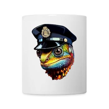 Police caméléon - Mug blanc - blanc - Devant