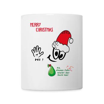 Weihnachtsmann, Merry Christmas, Comic - Tasse - Weiß - Vorne