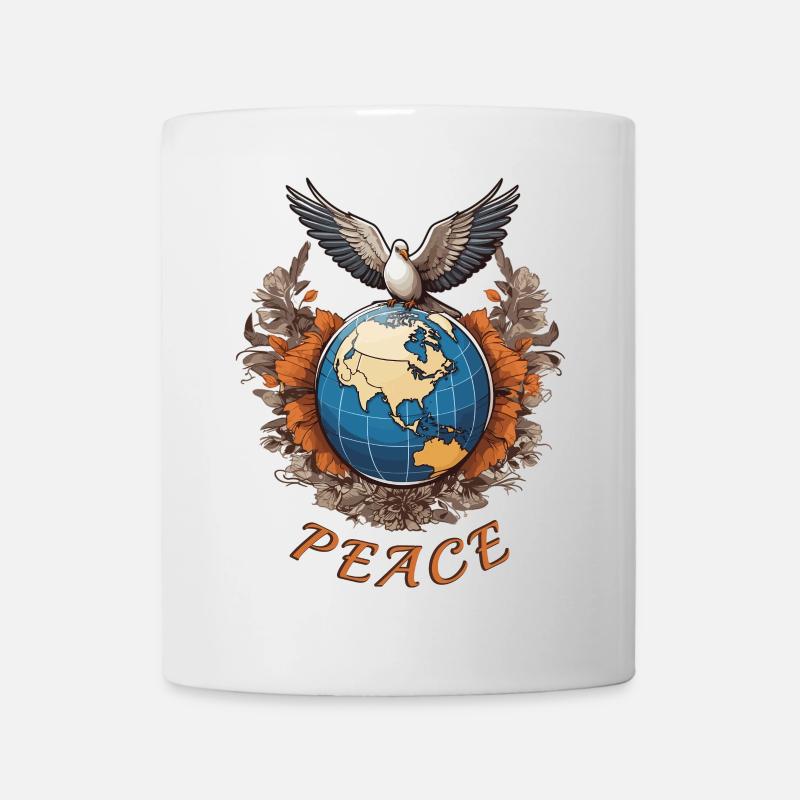 Frieden auf Planet Erde - Tasse - Weiß