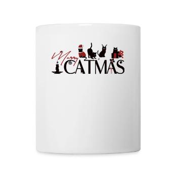 Meowy Catmas – Funny Cats Christmas Design - Mug - white - Front