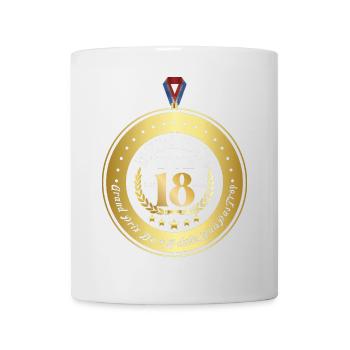 Médaille d'or des 18 ans grand prix du #Adulte - Mug blanc - blanc - Devant