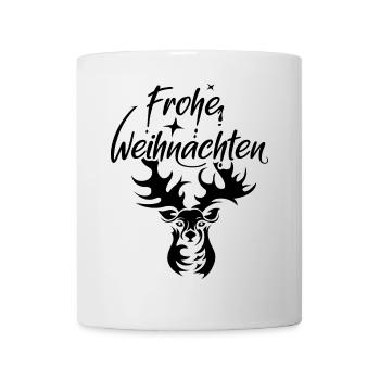 Rentier frohe weihnachten icon Illustration xmas - Tasse - Weiß - Vorne