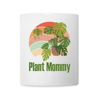 Plant Mommy Vintage Pflanzen Geschenk Pflanzenmama - Tasse - Weiß - Vorne