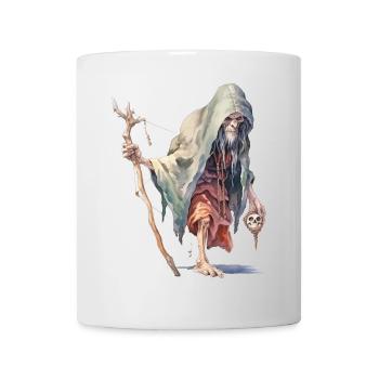 Mage de la Forêt Effrayant – Sorcier de la Dark Fantasy - Mug blanc - blanc - Devant
