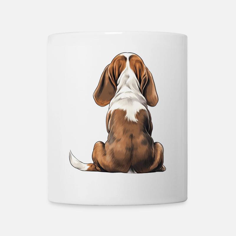 Basset Hund - Tasse - Weiß