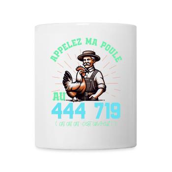 Appelez ma poule au Cat Cat Cat : C'est un oeuf ! - Mug blanc - blanc - Devant