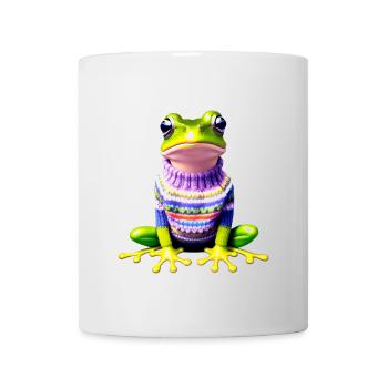 Little rainbow frog with Norwegian sweater - Mug - white - Front