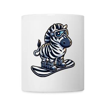 Zebra Snowboard Champion - Climb the Mountain in Style - Mug - white - Front