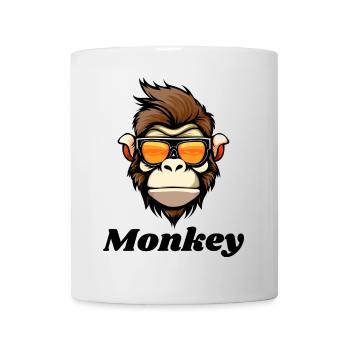 Affe, Affe, Primat - Tasse - Weiß - Vorne