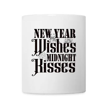 New Year Wishes Midnight Kisses - Mug - white - Front