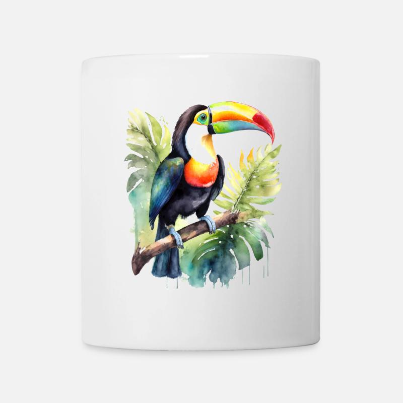 Aquarelle de Toucan - Mug blanc - blanc