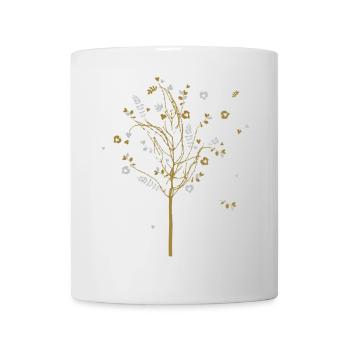 Moderne feine Baumgrafik - Tasse - Weiß - Vorne